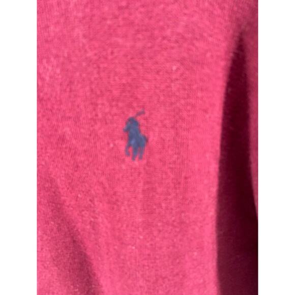 Polo Ralph‎ Lauren Sweater Mens X-Large Red 1/4 Zip Pullover Pony Logo Comfort - Picture 2 of 12